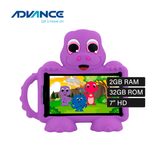 Tablet Advance TR8990 RAM 2GB Almacenamiento 32GB 7" 4G + Protector Especial Dino Morado