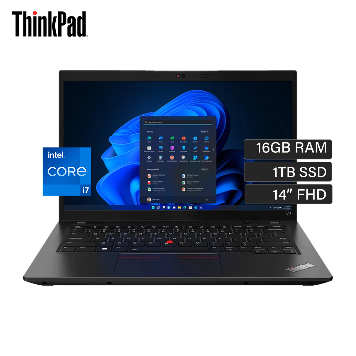 Laptop Lenovo ThinkPad T14 GEN 4 Intel Core i7 1355U RAM 16GB Disco 1TB SSD 14" FHD Windows 11