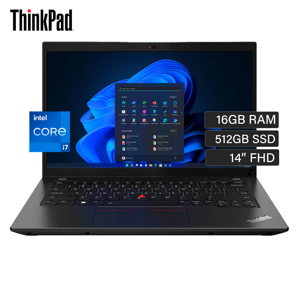 Laptop Lenovo ThinkPad E14 Intel Core i7 1165U RAM 16GB Disco 512GB SSD 14" FHD Windows 11