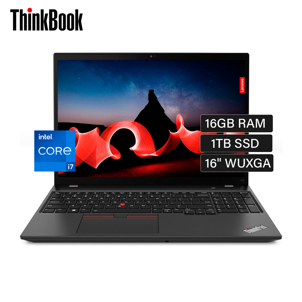 Laptop Lenovo Thinkpad T16 Gen 2 Intel Core i7 1355U RAM 16GB Disco 1TB SSD 16" WUXGA Windows 11 Pro