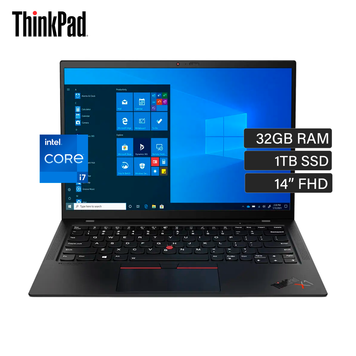 Lenovo Thinkpad X1 Intel Core i7 1165G7 RAM 32GB Disco 1TB SSD 14" FHD  Windows 11