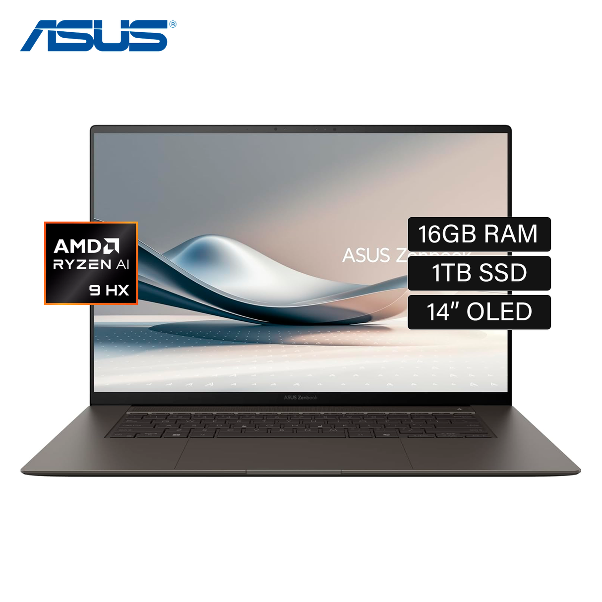 Laptop Asus Vivobook S 16 UM5606WA-RJ230W Ryzen AI 9 HX 370 Ram 32GB Disco 1TB SSD 16" 3K OLED Windows 11