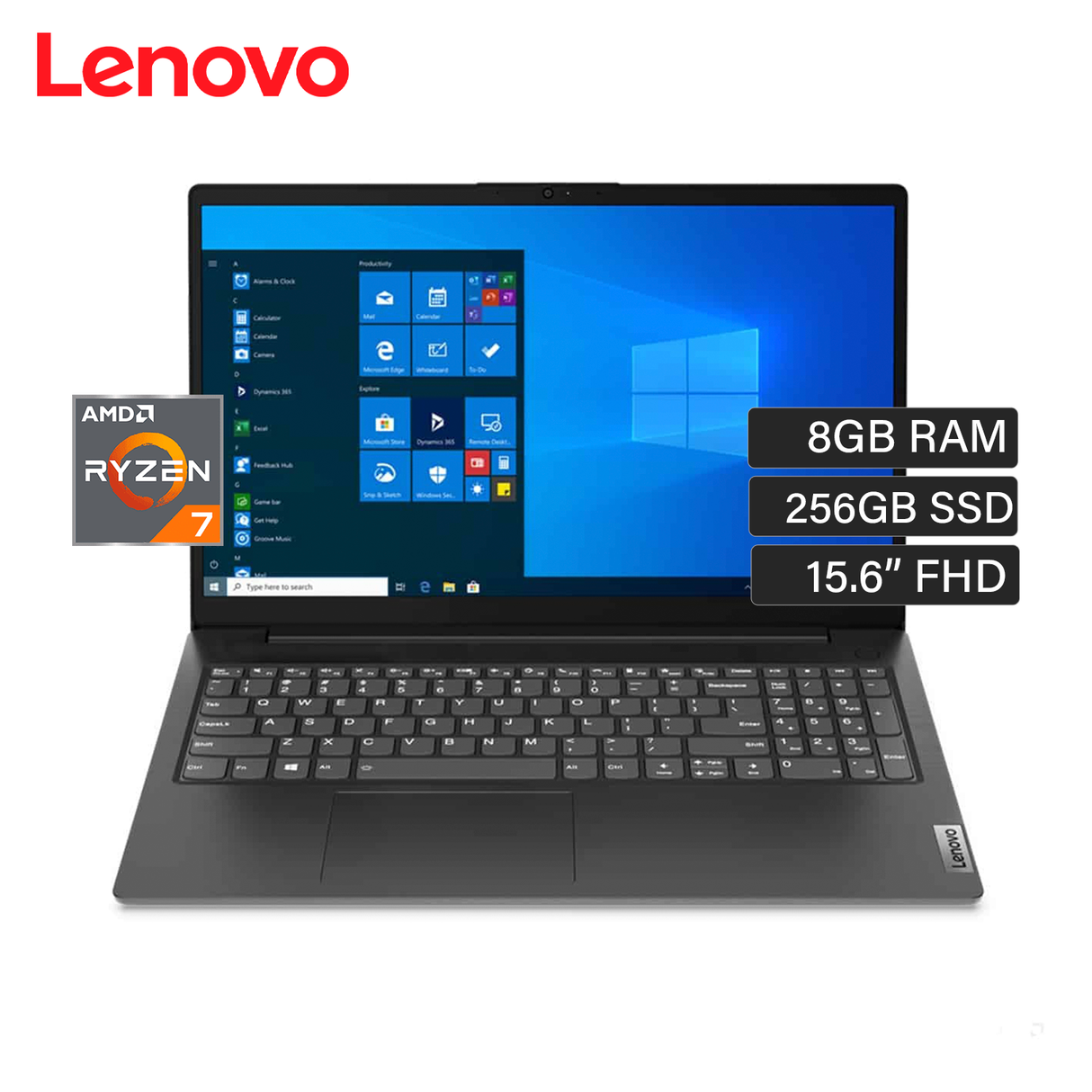 Laptop Lenovo V15 GEN 2 ALC Ryzen 7 5700U RAM 8GB Disco 256GB SSD  15.6" FHD  FreeDos