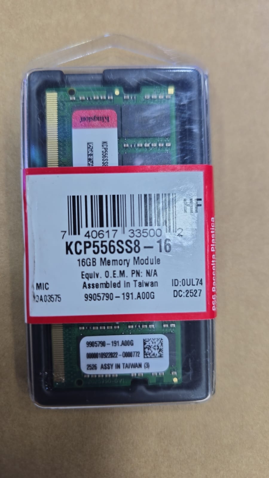 Memoria RAM SO-DIMM Kingston 16 GB DDR5 5600 MHz