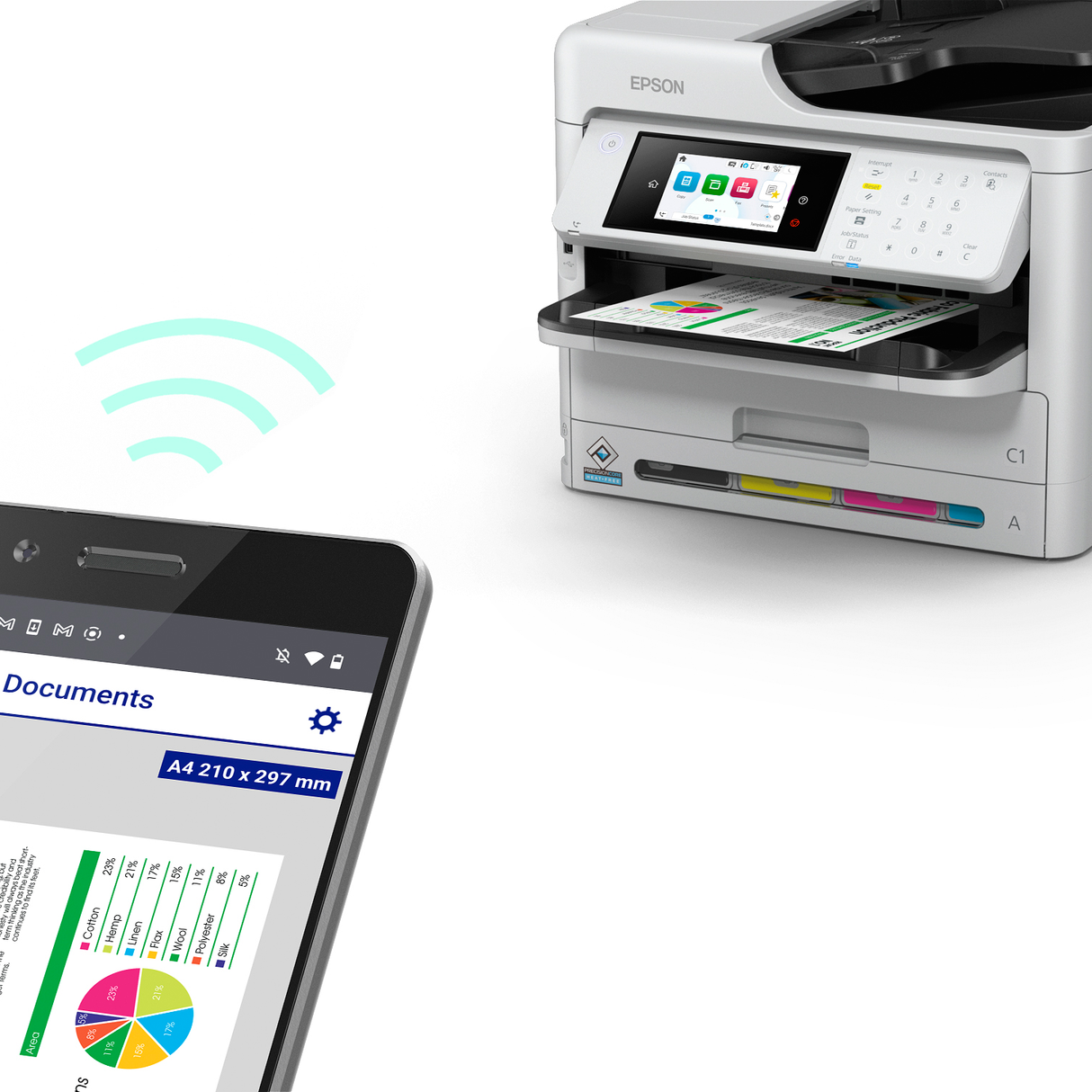 Impresora EPSON Multifuncional WorkForce Pro C5810 WiFi Fax