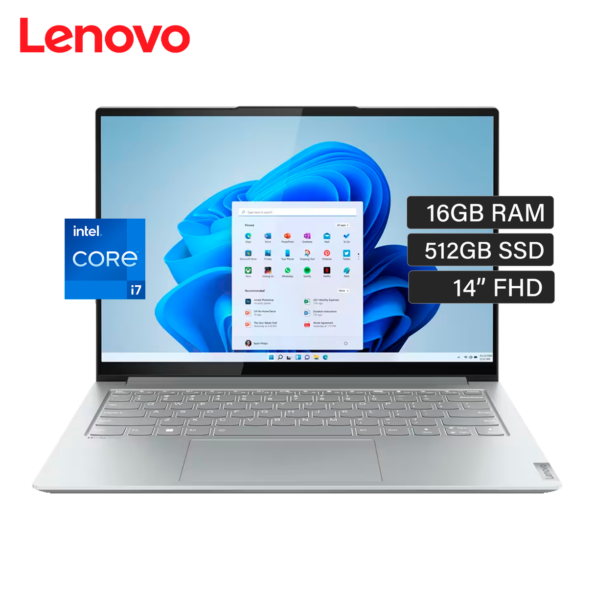 Lenovo Yoga Slim 7 14IAP7 Intel Core I7 1260P RAM 16GB Disco 512GBSSD  14" FHD 2.2K Windows 11