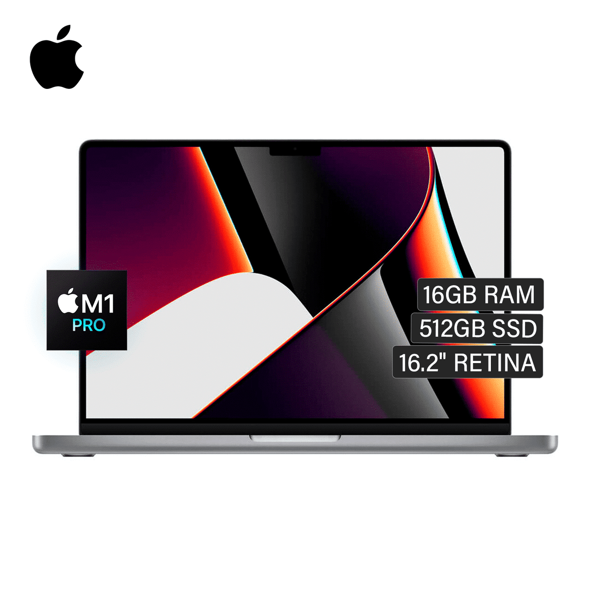 MacBook Pro A2485 Chip M1 PRO Ram 16GB Disco 512GB SSD 16.2″ Retina Gris Espacial Español Caja Sellada