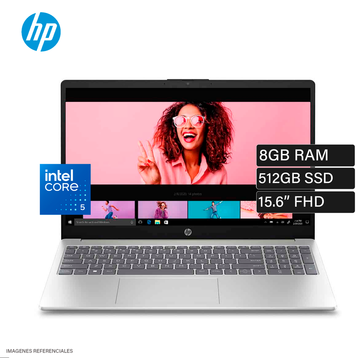 Laptop HP 15 FD0350LA Intel Core 5 120U Ram 8GB Disco 512GB SSD 15.6″ FHD W11 Open Box