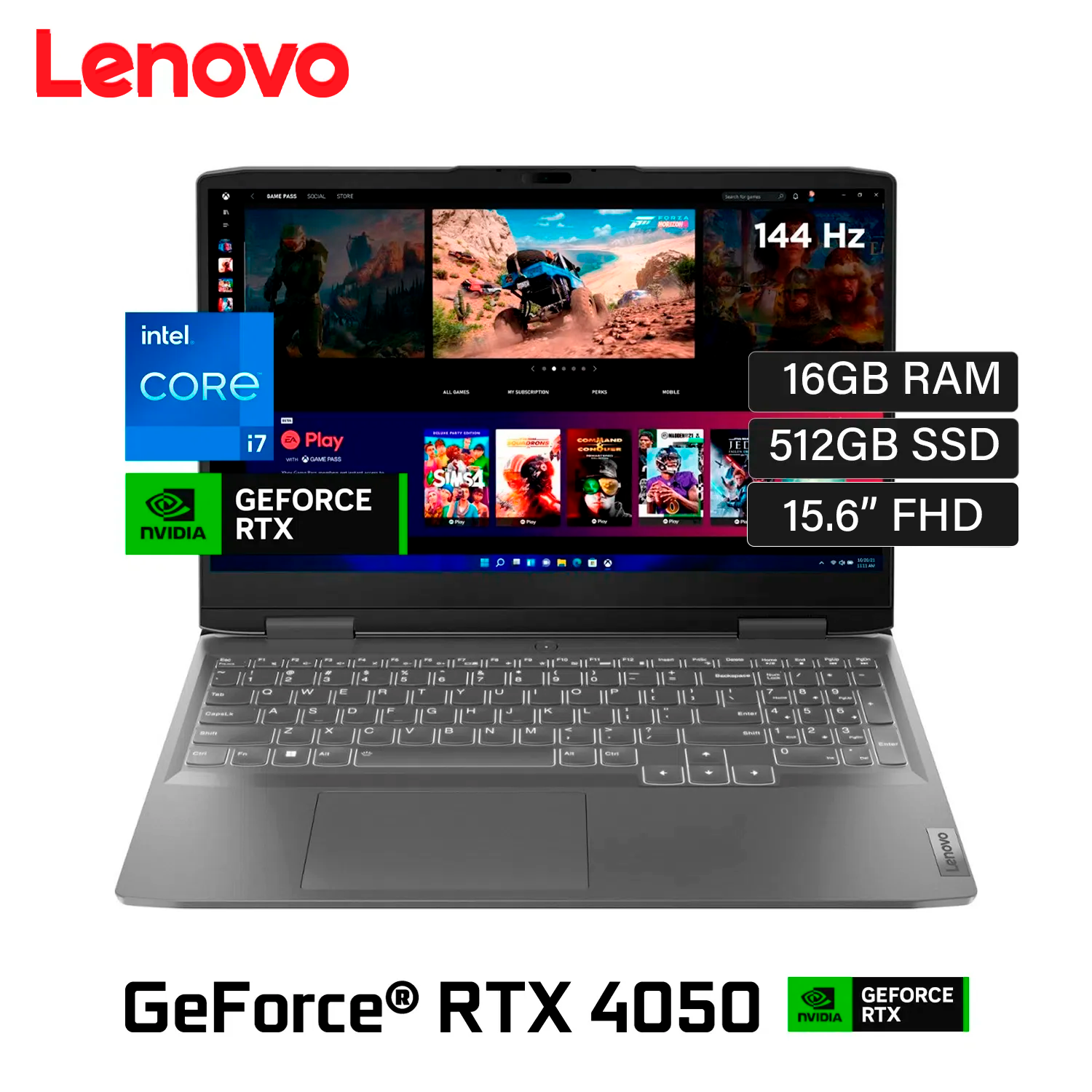 Laptop Gamer Lenovo LOQ 15.6 Intel Core i7 13a Gen 10 núcleos 16GB 512GB  SSD NVIDIA RTX4050 82XV006ELM