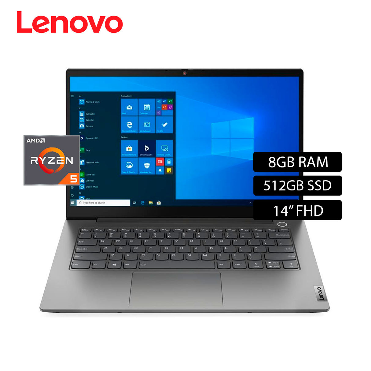 Laptop Lenovo ThinkBook 14 G3 ACL AMD Ryzen 5 5500U Ram 8GB Disco 512GB SSD 14" FHD Windows 11 Pro (21A200S7LM) OPEN BOX