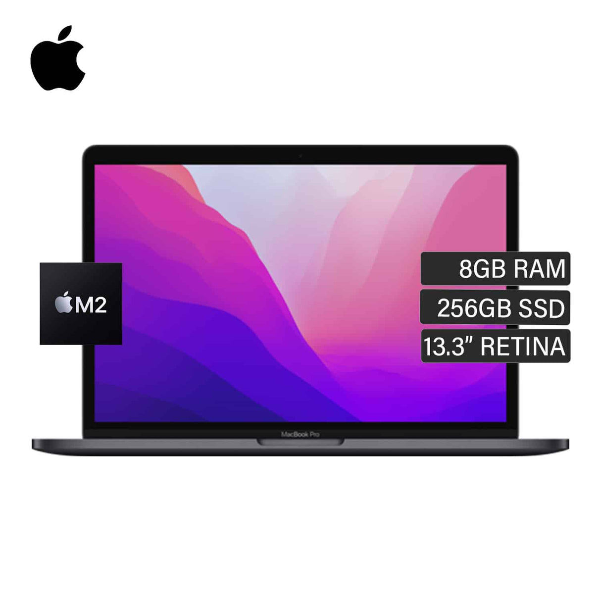 Macbook Pro A2338 Chip M2 RAM 8GB Disco 256GB SSD 13.3" Retina Touch Bar Gris espacial Caja Sellado
