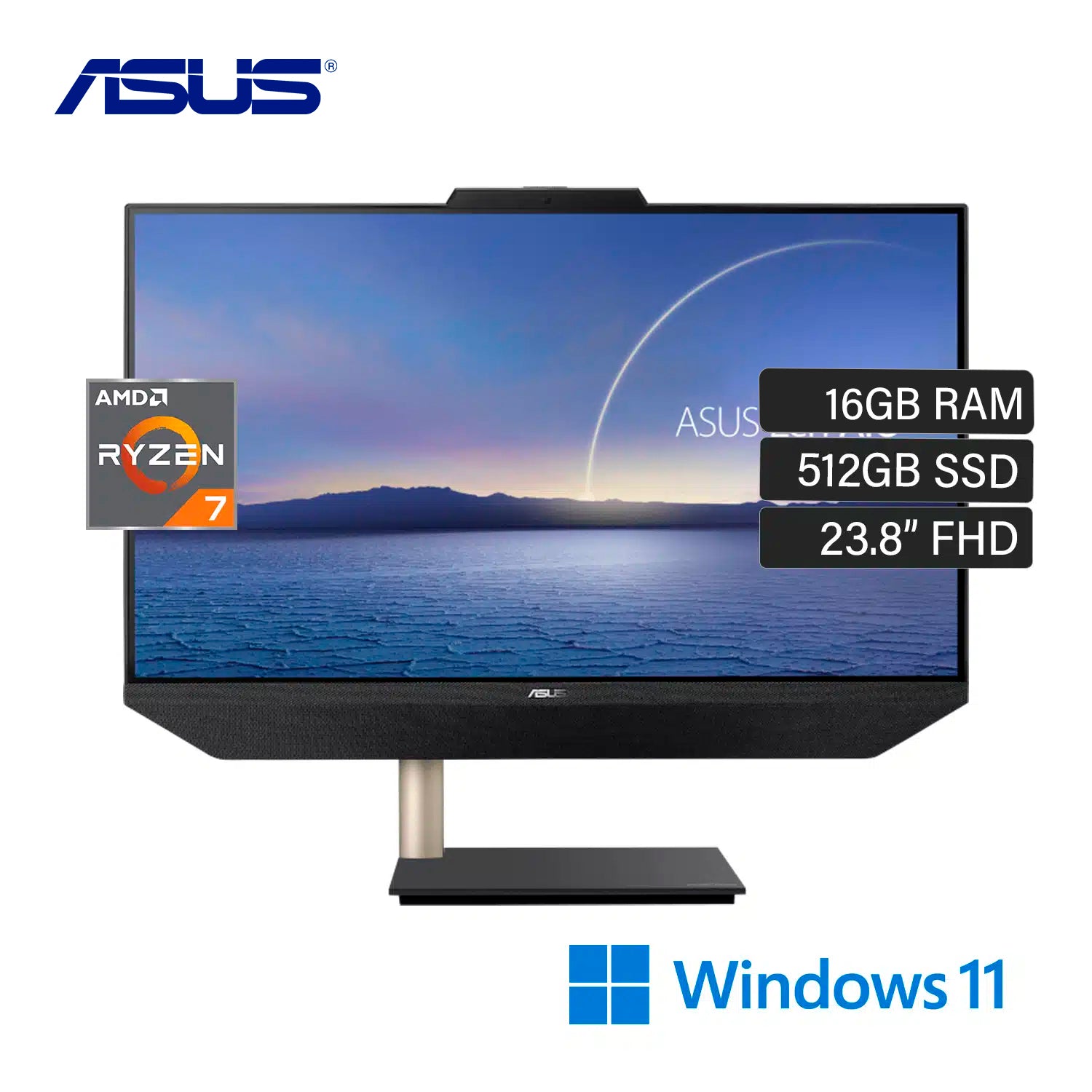 Asus AIO M5401WUAT-BA031W Ryzen 7 5700U Ram 16GB Disco 512GB SSD 23.8" FHD W11 Touch - M5401WUAT BA031W 6949 1 - R&M Portátiles